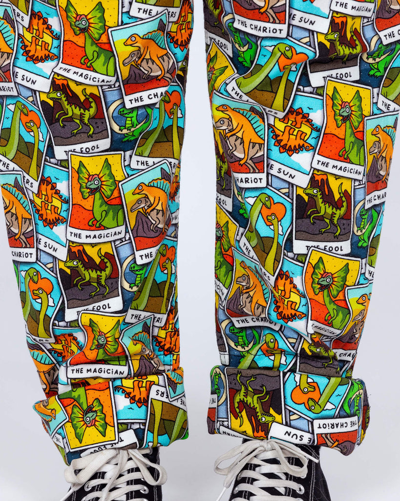 Tarot Dinosaur Stretch Twill Dungarees