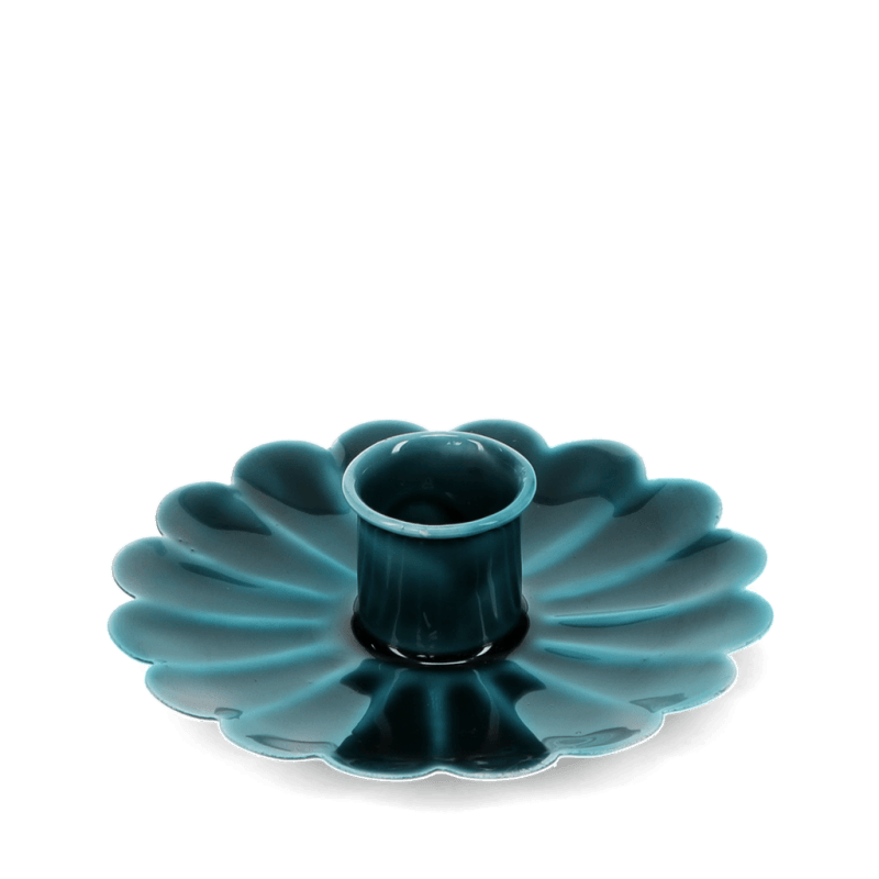 Enamel Flat Flower Candle Holder - 4 Colours