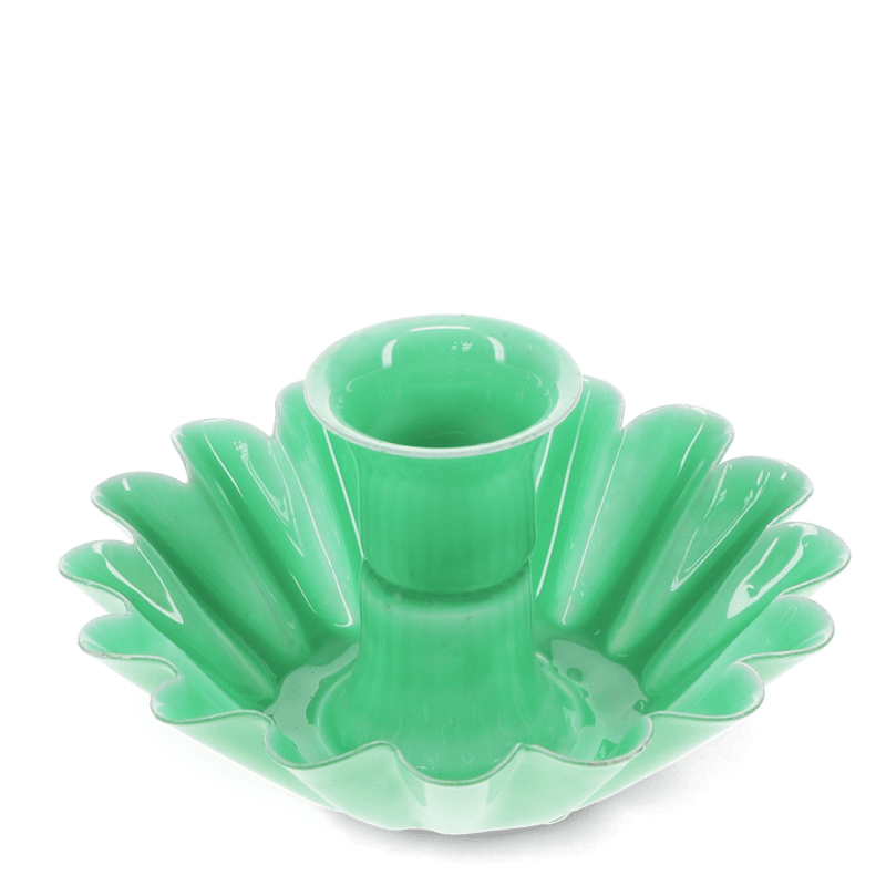 Enamel Cupped Flower Candle Holder - 4 Colours