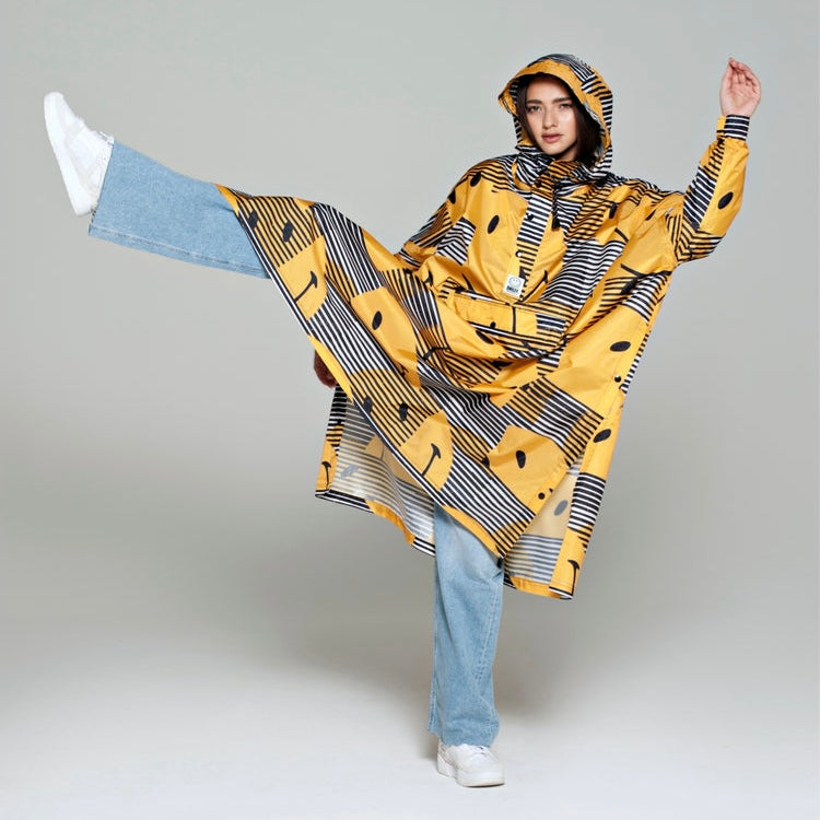 Rainkiss Poncho Raincoat - Sunset x Smiley