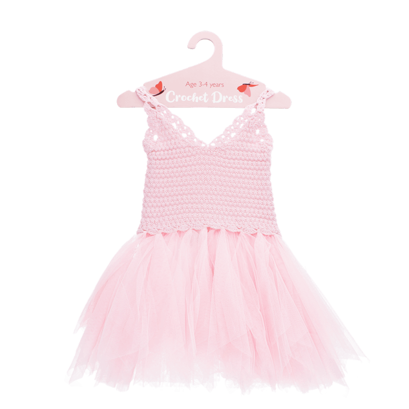 Children's Crochet Fairy Dress - Pale Pink