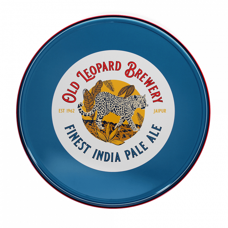 Round Metal Serving Tray - Old Leopard Brewery