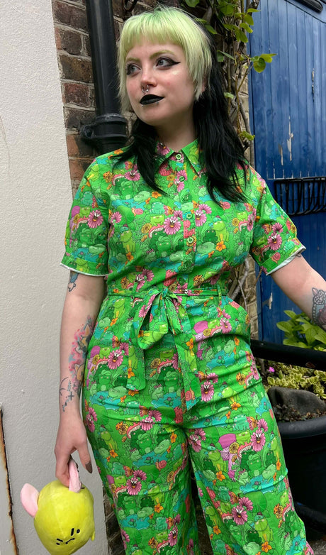 The Mushroom Babes Frogs Stretch Jumpsuit