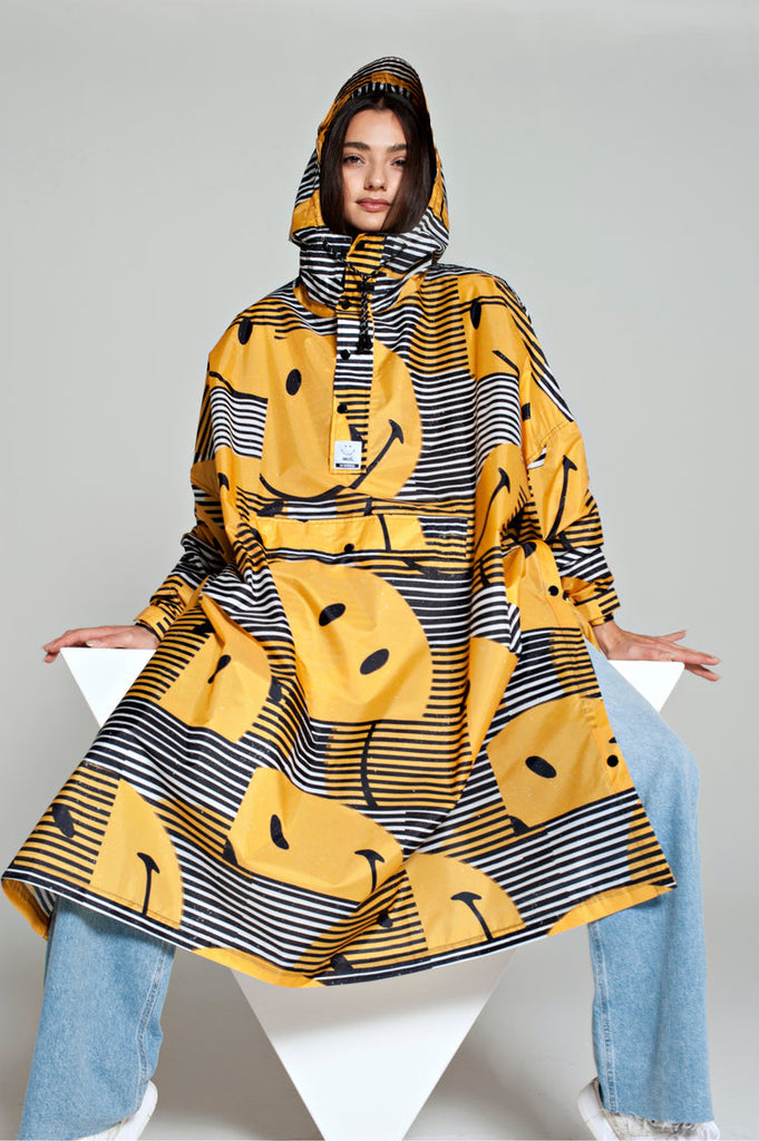 Rainkiss Poncho Raincoat - Sunset x Smiley