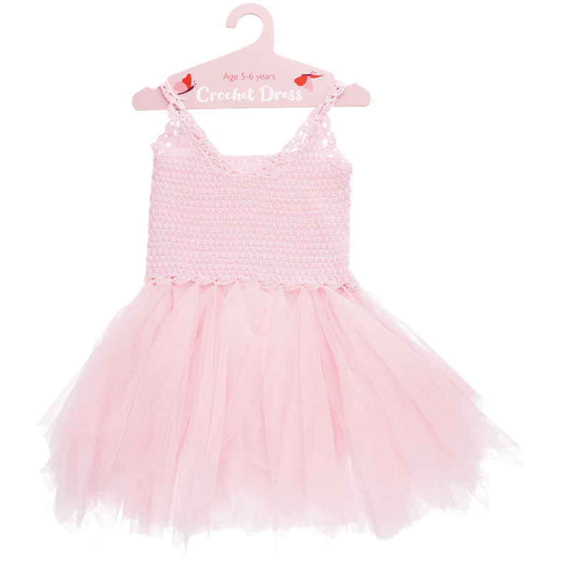 Children's Crochet Fairy Dress - Pale Pink