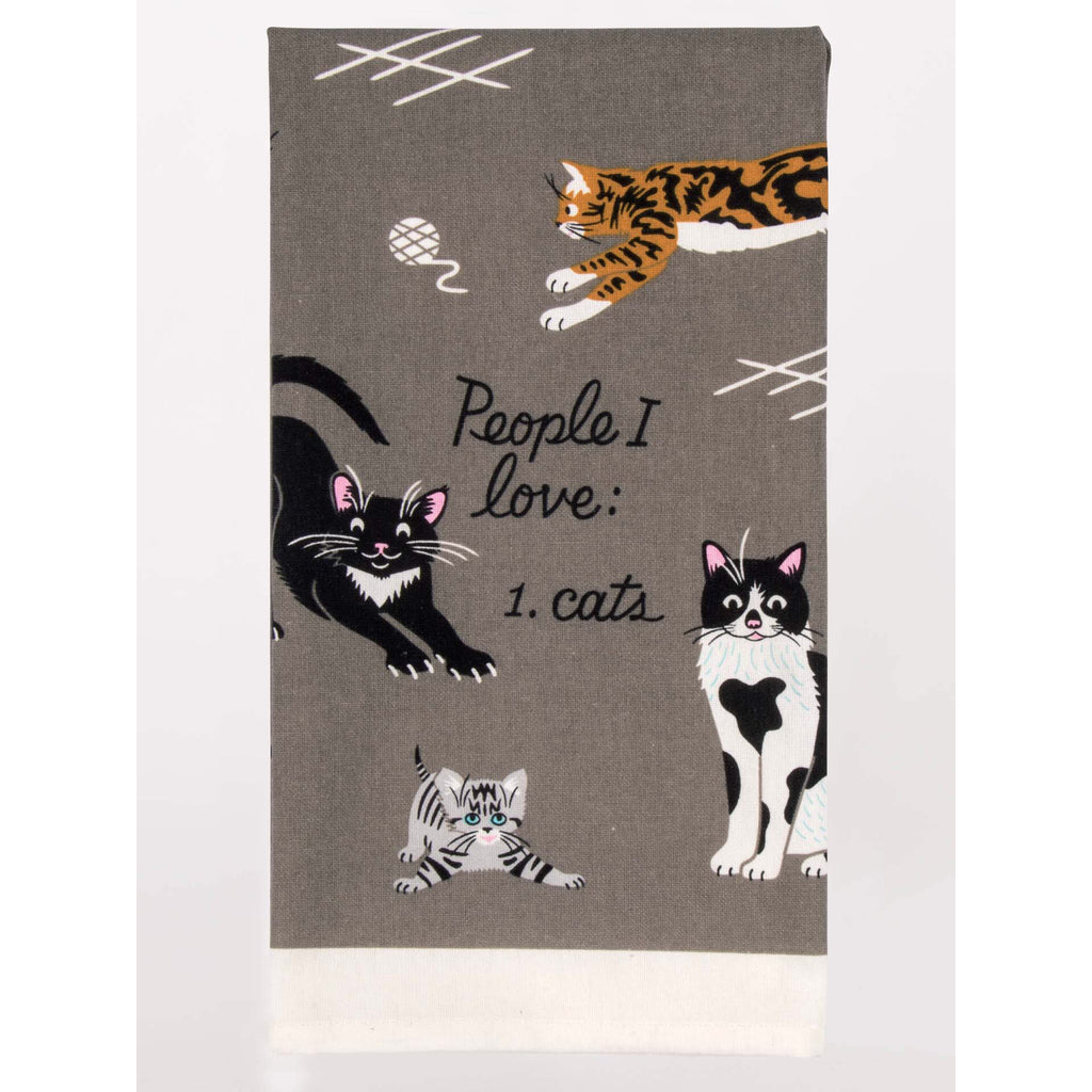 Tea Towel - People I Love: Cats