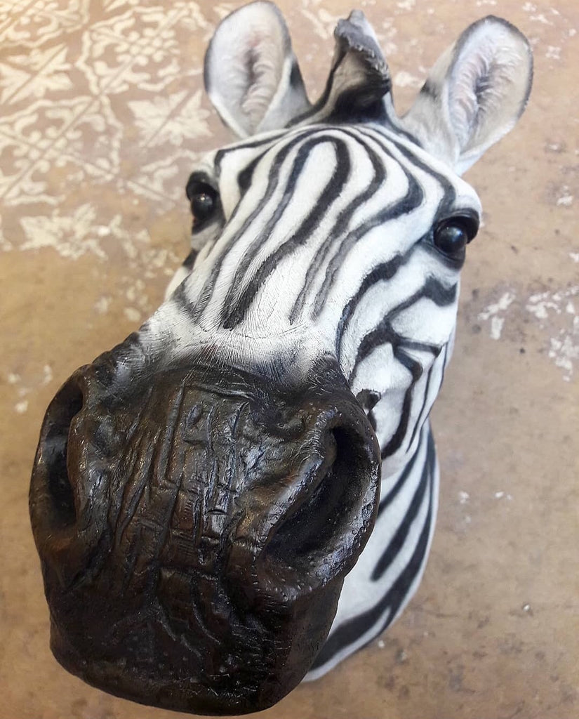 Lifelike Resin Zebra Head