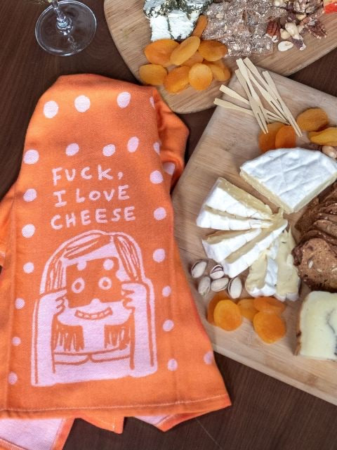 Blue Q Teal Towel - Fuck, I Love Cheese