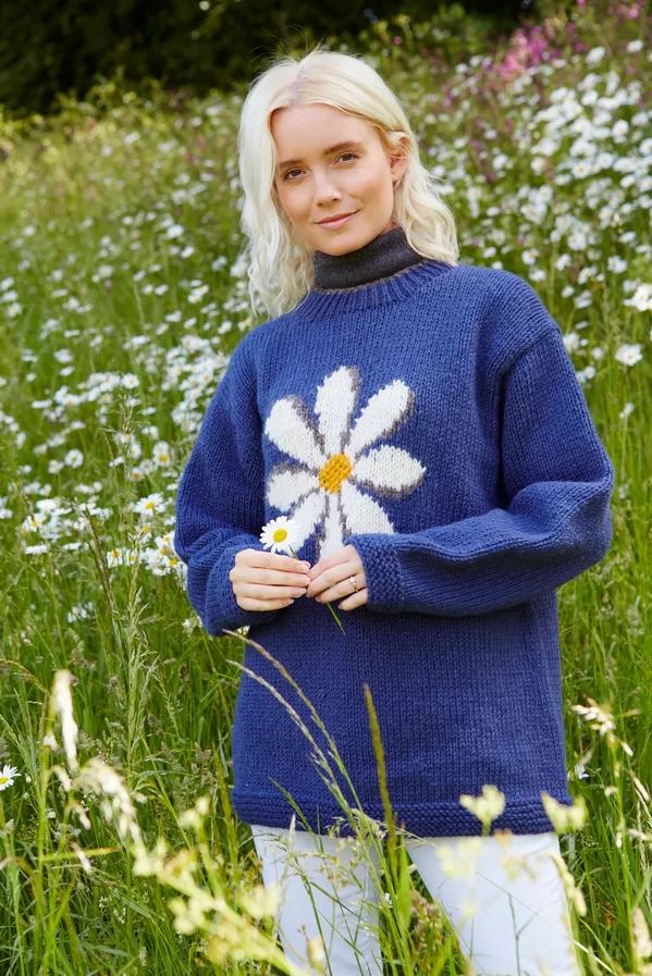 Pachamama Daisy Sweater - Denim